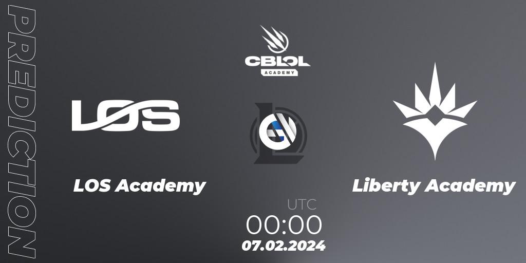 LOS Academy vs Liberty Academy: Match Prediction. 07.02.2024 at 00:00, LoL, CBLOL Academy Split 1 2024