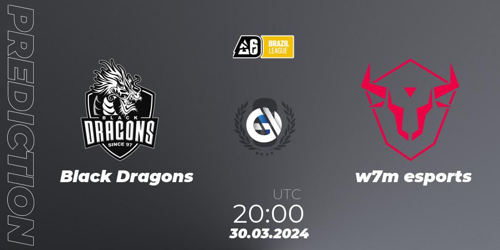 Black Dragons vs w7m esports: Match Prediction. 30.03.24, Rainbow Six, Brazil League 2024 - Stage 1