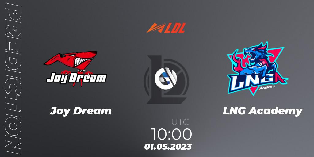 Joy Dream vs LNG Academy: Match Prediction. 01.05.2023 at 11:40, LoL, LDL 2023 - Regular Season - Stage 2