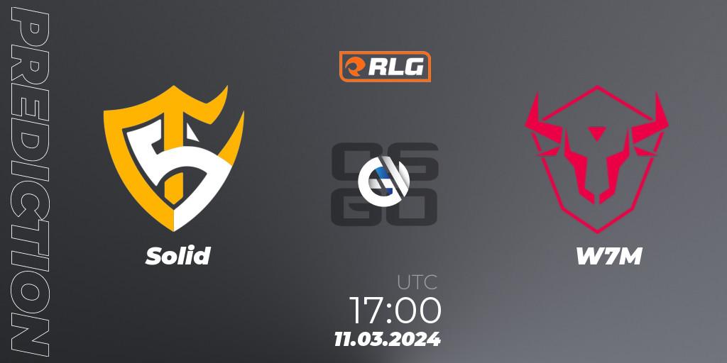 Solid vs W7M: Match Prediction. 11.03.2024 at 17:50, Counter-Strike (CS2), RES Latin American Series #2