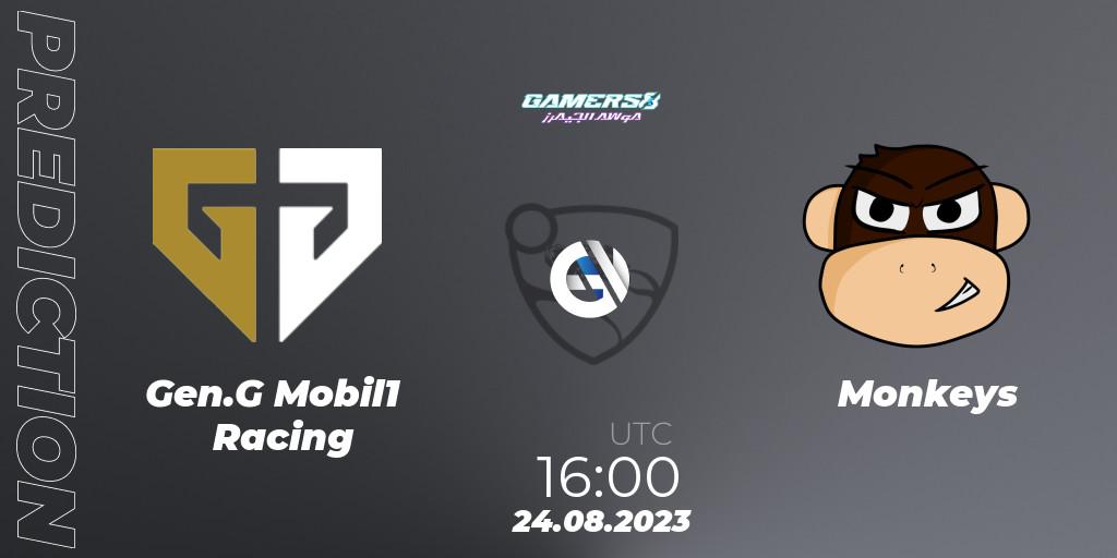 Gen.G Mobil1 Racing vs Monkeys: Match Prediction. 24.08.2023 at 15:30, Rocket League, Gamers8 2023
