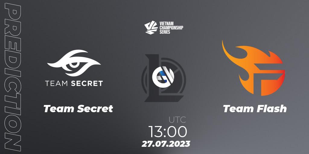 Team Secret vs Team Flash: Match Prediction. 30.07.2023 at 10:00, LoL, VCS Dusk 2023