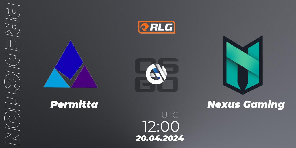 Permitta vs Nexus Gaming: Match Prediction. 20.04.24, CS2 (CS:GO), RES European Series #2