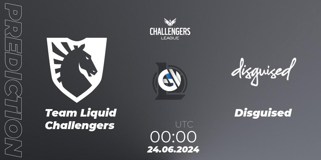 Team Liquid Challengers vs Disguised: Match Prediction. 24.06.2024 at 00:00, LoL, NACL Summer 2024 - Group Stage