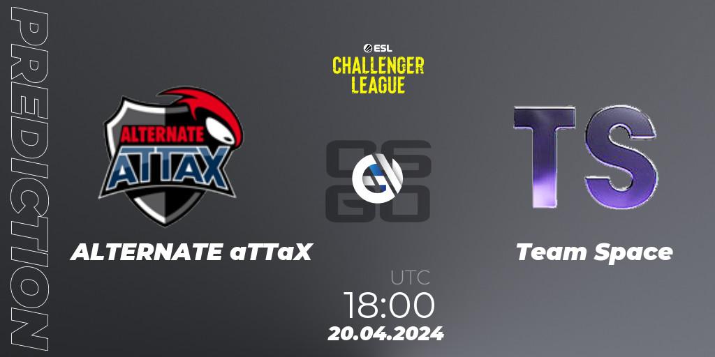 ALTERNATE aTTaX vs Team Space: Match Prediction. 20.04.24, CS2 (CS:GO), ESL Challenger League Season 47: Europe