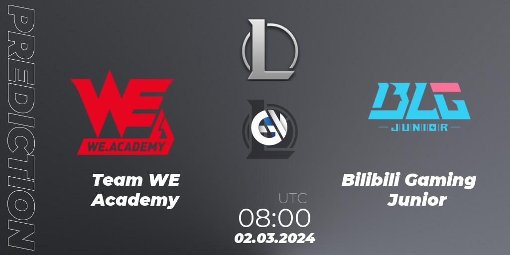 Team WE Academy vs Bilibili Gaming Junior: Match Prediction. 02.03.24, LoL, LDL 2024 - Stage 1