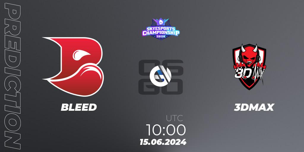 BLEED vs 3DMAX: Match Prediction. 15.06.2024 at 10:00, Counter-Strike (CS2), Skyesports Championship 2024: European Qualifier