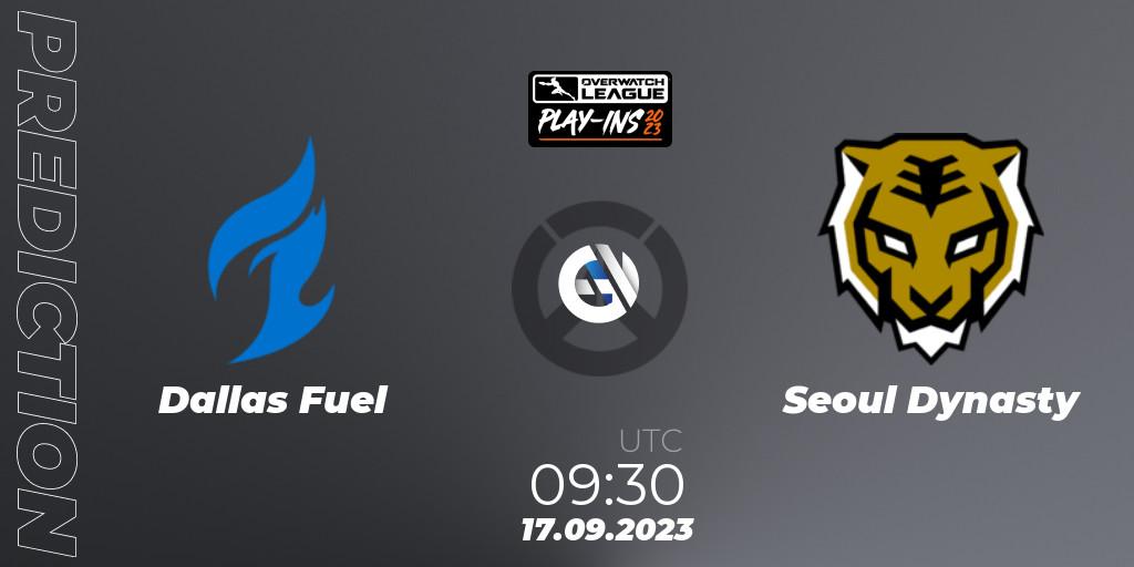 Dallas Fuel vs Seoul Dynasty: Match Prediction. 17.09.2023 at 09:30, Overwatch, Overwatch League 2023 - Play-Ins