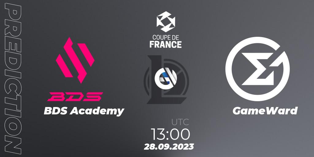 BDS Academy vs GameWard: Match Prediction. 28.09.2023 at 13:00, LoL, Coupe de France 2023