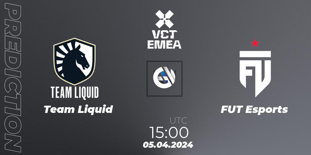 Team Liquid vs FUT Esports: Match Prediction. 05.04.2024 at 15:00, VALORANT, VALORANT Champions Tour 2024: EMEA League - Stage 1 - Group Stage