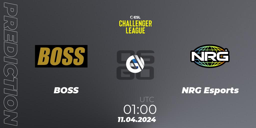 BOSS vs NRG Esports: Match Prediction. 11.04.24, CS2 (CS:GO), ESL Challenger League Season 47: North America