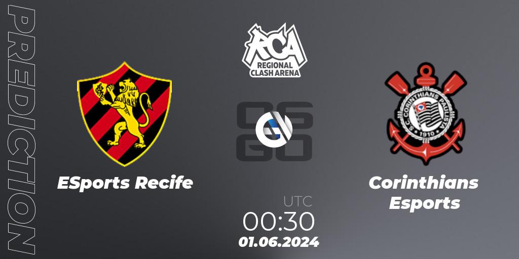 ESports Recife vs Corinthians Esports: Match Prediction. 01.06.2024 at 00:30, Counter-Strike (CS2), Regional Clash Arena South America: Closed Qualifier