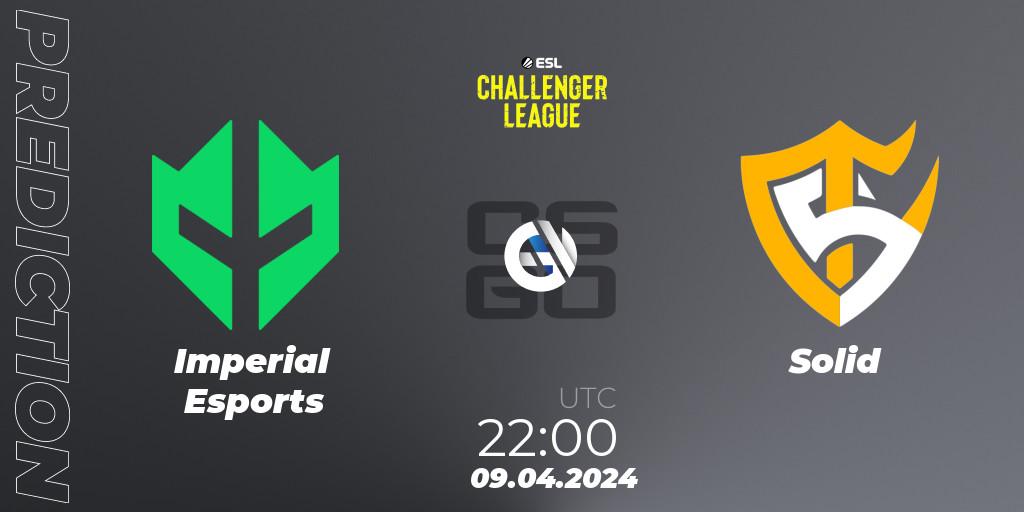 Imperial Esports vs Solid: Match Prediction. 09.04.2024 at 19:00, Counter-Strike (CS2), ESL Challenger League Season 47: South America