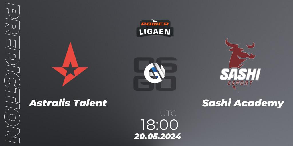 Astralis Talent vs Sashi Academy: Match Prediction. 20.05.2024 at 18:00, Counter-Strike (CS2), Dust2.dk Ligaen Season 26