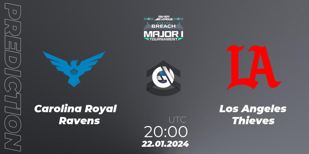 Carolina Royal Ravens vs Los Angeles Thieves: Match Prediction. 21.01.2024 at 20:00, Call of Duty, Call of Duty League 2024: Stage 1 Major Qualifiers