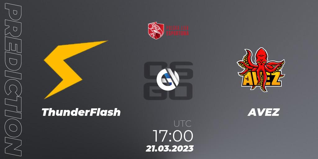 ThunderFlash vs AVEZ: Match Prediction. 22.03.23, CS2 (CS:GO), Polska Liga Esportowa 2023: Split #1
