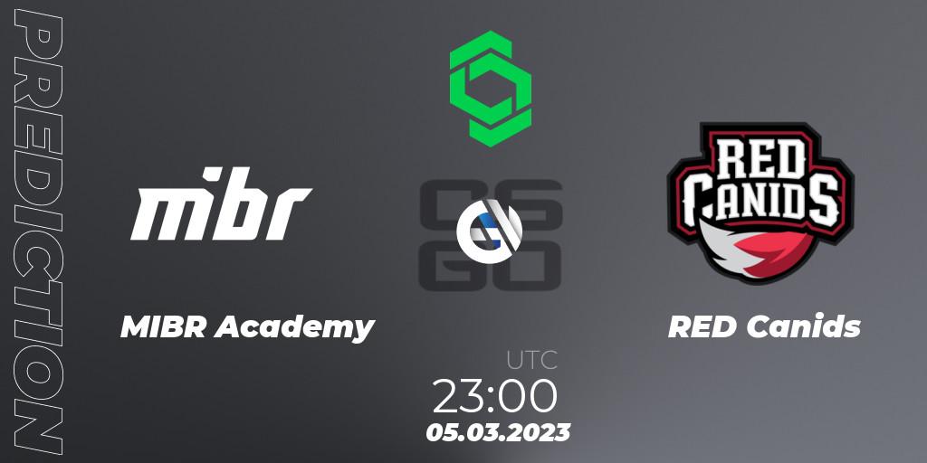 MIBR Academy vs RED Canids: Match Prediction. 05.03.2023 at 23:30, Counter-Strike (CS2), CCT South America Series #5