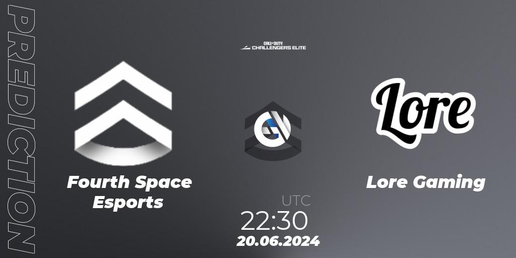 Fourth Space Esports vs Lore Gaming: Match Prediction. 20.06.2024 at 22:30, Call of Duty, Call of Duty Challengers 2024 - Elite 3: NA