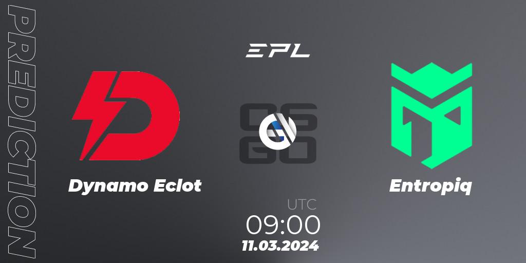 Dynamo Eclot vs Entropiq: Match Prediction. 11.03.24, CS2 (CS:GO), European Pro League Season 14