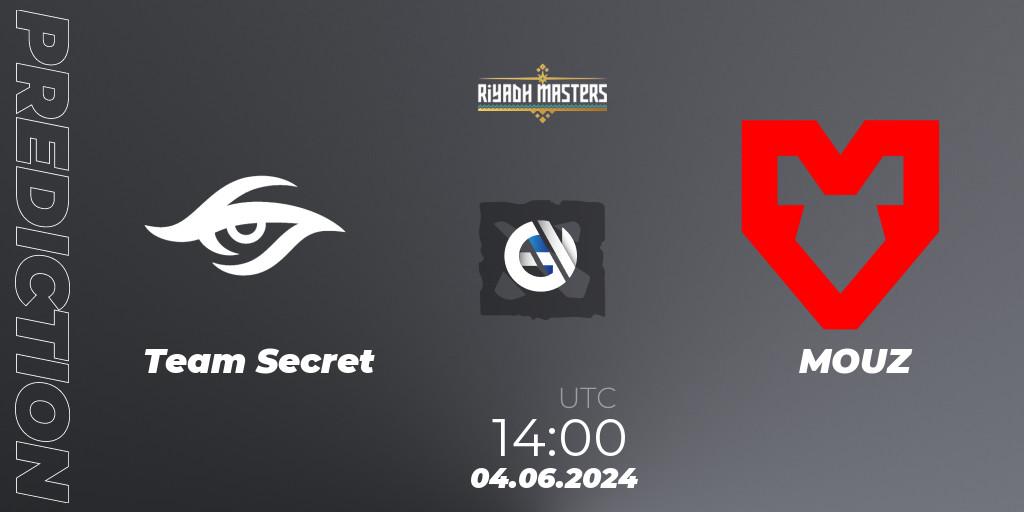 Team Secret vs MOUZ: Match Prediction. 04.06.2024 at 14:00, Dota 2, Riyadh Masters 2024: Western Europe Closed Qualifier