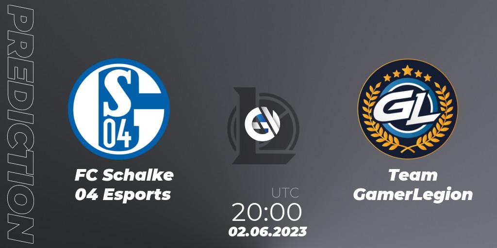 FC Schalke 04 Esports vs Team GamerLegion: Match Prediction. 02.06.2023 at 20:00, LoL, Prime League Summer 2023 - Group Stage