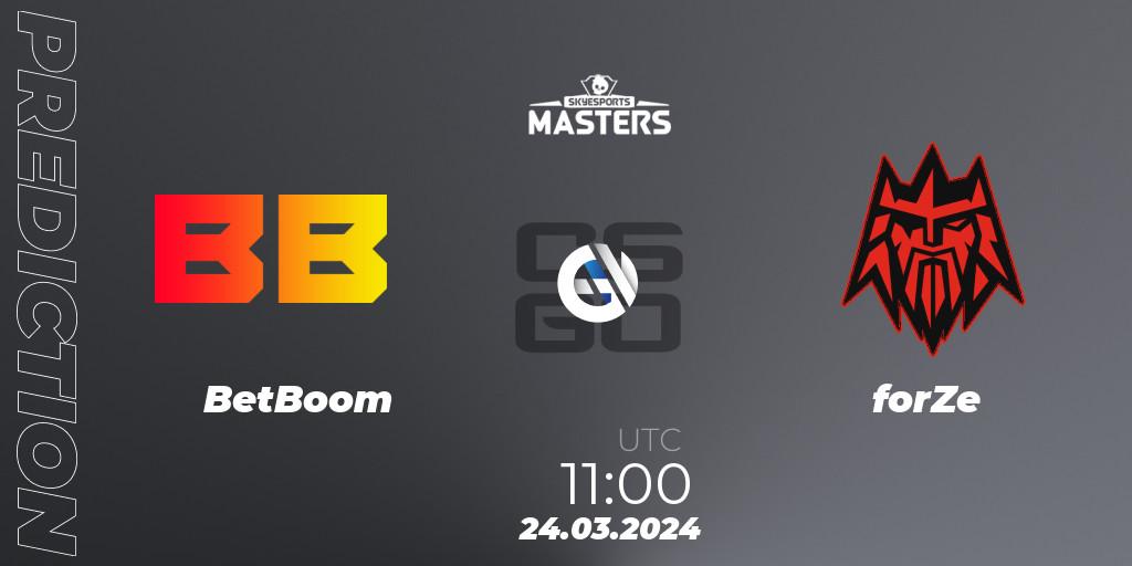 BetBoom vs forZe: Match Prediction. 24.03.2024 at 11:00, Counter-Strike (CS2), Skyesports Masters 2024: European Qualifier