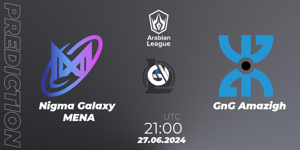 Nigma Galaxy MENA vs GnG Amazigh: Match Prediction. 27.06.2024 at 21:00, LoL, Arabian League Summer 2024