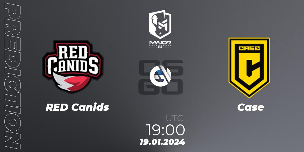 RED Canids vs Case: Match Prediction. 19.01.2024 at 19:05, Counter-Strike (CS2), PGL CS2 Major Copenhagen 2024 South America RMR Closed Qualifier