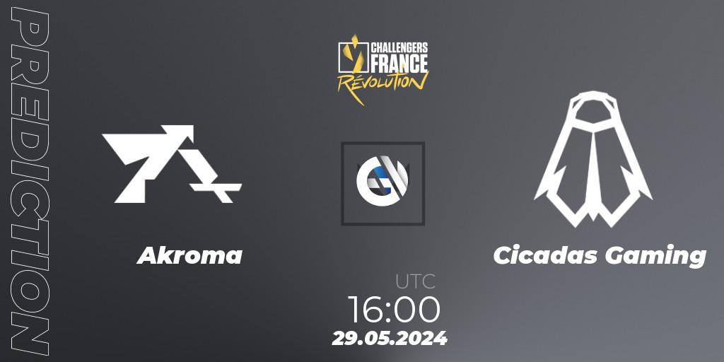 Akroma vs Cicadas Gaming: Match Prediction. 29.05.2024 at 16:00, VALORANT, VALORANT Challengers 2024 France: Revolution Split 2