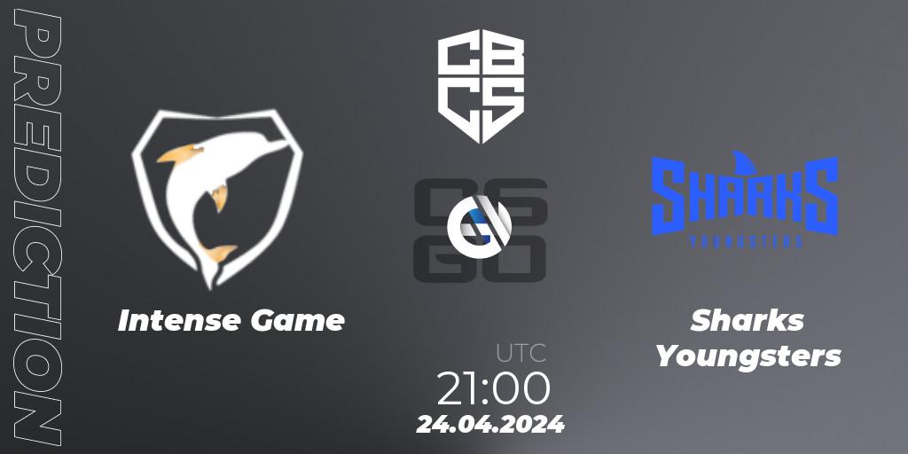 Intense Game vs Sharks Youngsters: Match Prediction. 24.04.2024 at 21:00, Counter-Strike (CS2), CBCS Season 4: Open Qualifier #1