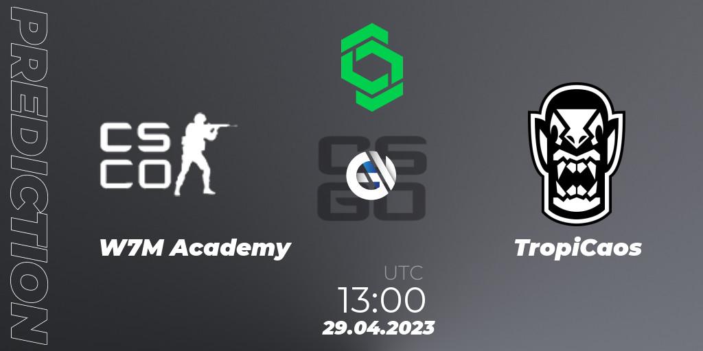 w7m Academy vs TropiCaos: Match Prediction. 29.04.2023 at 13:00, Counter-Strike (CS2), CCT South America Series #7