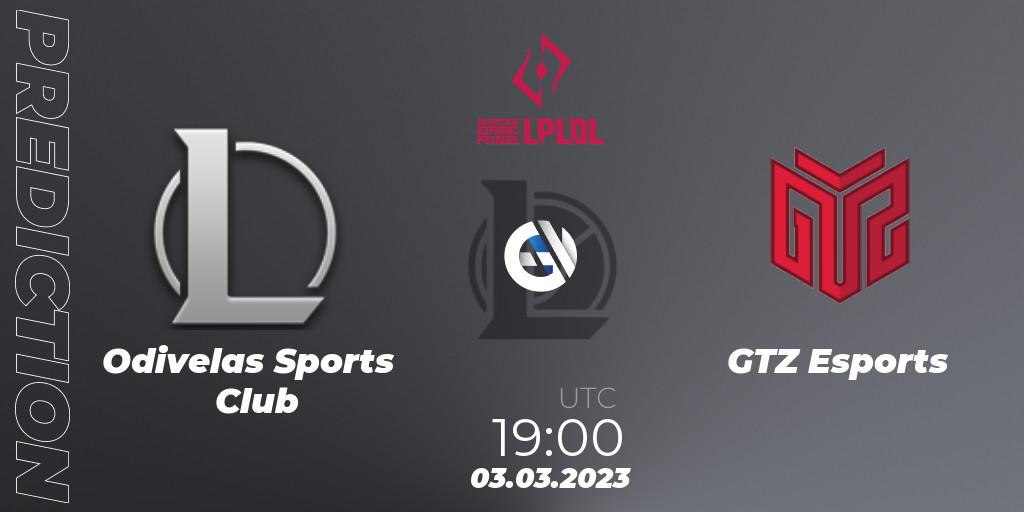 Odivelas Sports Club vs GTZ Esports: Match Prediction. 03.03.2023 at 22:45, LoL, LPLOL Split 1 2023 - Group Stage