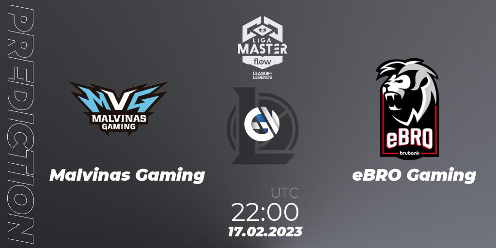Malvinas Gaming vs eBRO Gaming: Match Prediction. 17.02.2023 at 22:00, LoL, Liga Master Opening 2023 - Group Stage