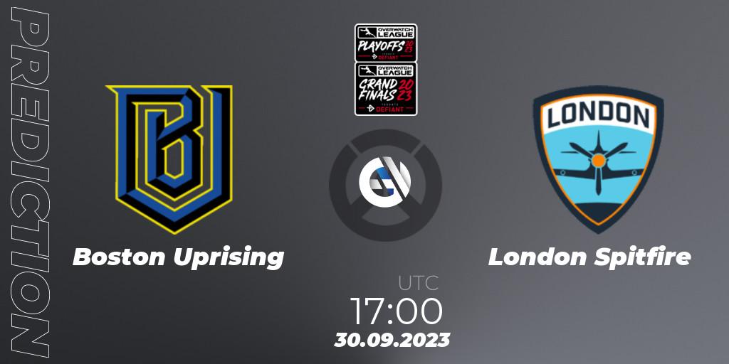 Boston Uprising vs London Spitfire: Match Prediction. 30.09.2023 at 17:00, Overwatch, Overwatch League 2023 - Playoffs