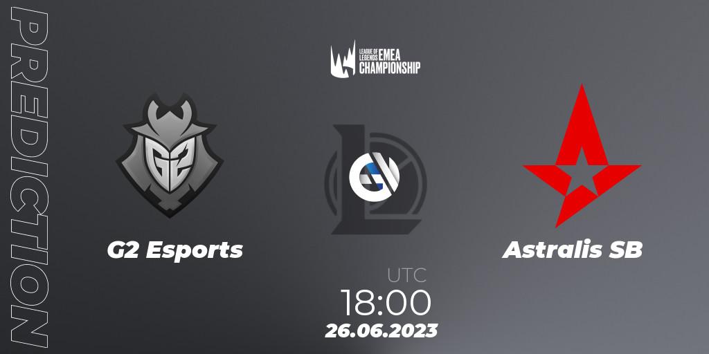 G2 Esports vs Astralis SB: Match Prediction. 26.06.2023 at 18:00, LoL, LEC Summer 2023 - Regular Season