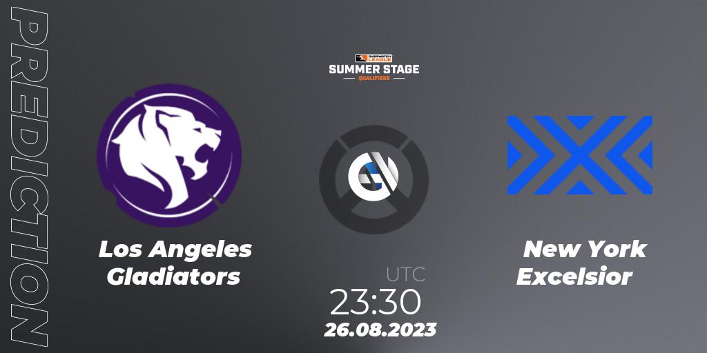 Los Angeles Gladiators vs New York Excelsior: Match Prediction. 26.08.2023 at 23:30, Overwatch, Overwatch League 2023 - Summer Stage Qualifiers