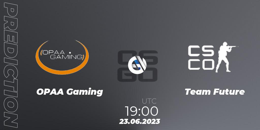 OPAA Gaming vs Team Future: Match Prediction. 23.06.2023 at 19:00, Counter-Strike (CS2), Preasy Summer Cup 2023
