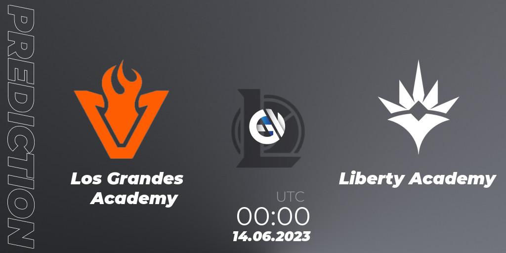 Los Grandes Academy vs Liberty Academy: Match Prediction. 14.06.23, LoL, CBLOL Academy Split 2 2023 - Group Stage