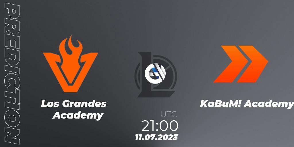 Los Grandes Academy vs KaBuM! Academy: Match Prediction. 11.07.2023 at 21:00, LoL, CBLOL Academy Split 2 2023 - Group Stage