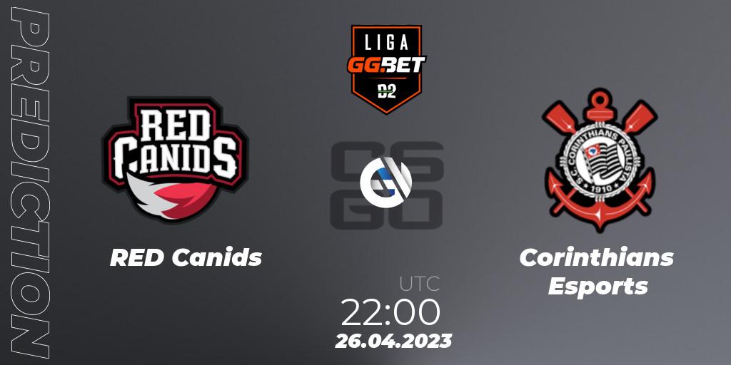 RED Canids vs Corinthians Esports: Match Prediction. 26.04.2023 at 22:00, Counter-Strike (CS2), Dust2 Brasil Liga Season 1