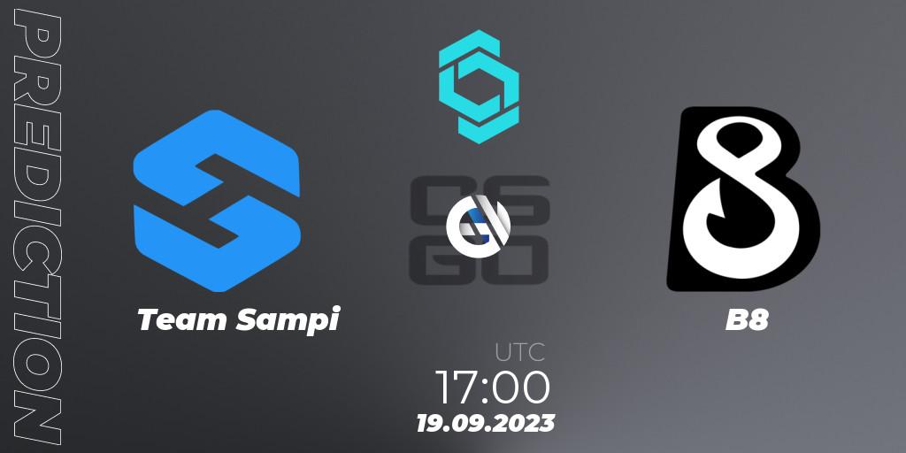 Team Sampi vs B8: Match Prediction. 19.09.2023 at 17:00, Counter-Strike (CS2), CCT North Europe Series #8