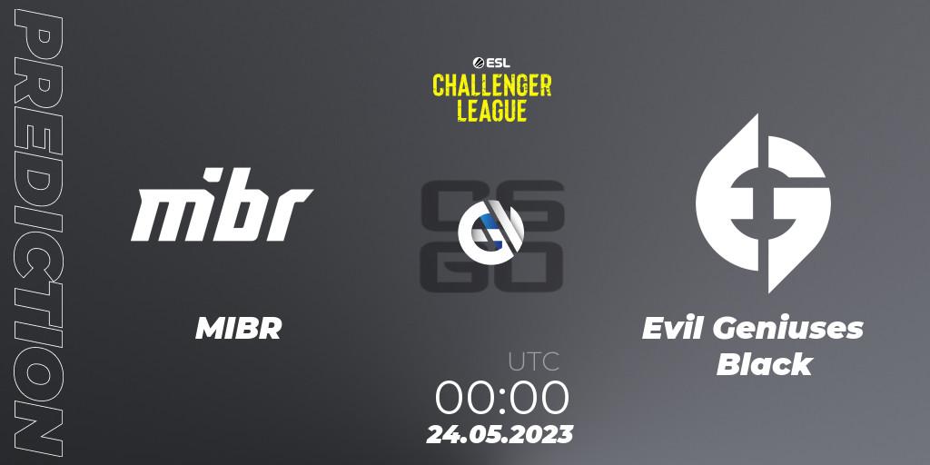 MIBR vs Evil Geniuses Black: Match Prediction. 24.05.2023 at 00:00, Counter-Strike (CS2), ESL Challenger League Season 45: North America