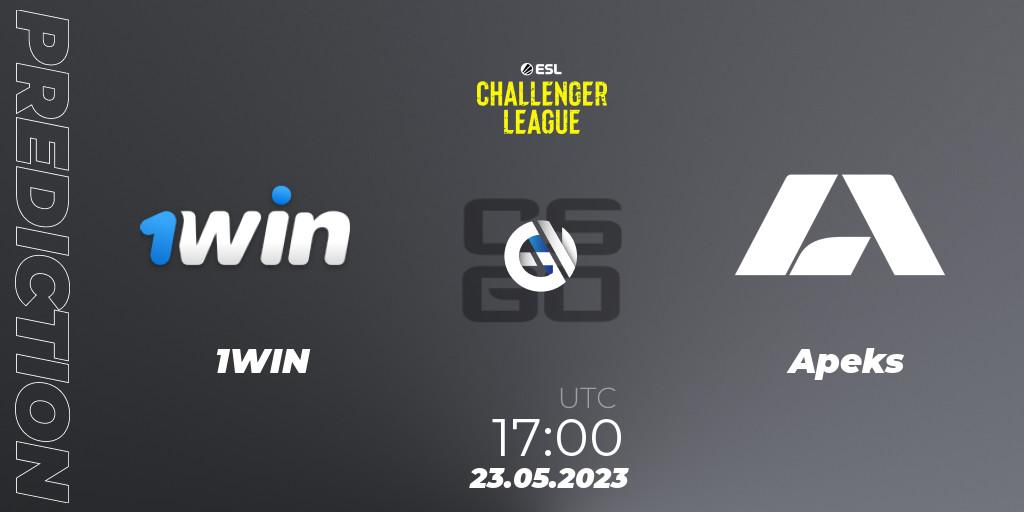 1WIN vs Apeks: Match Prediction. 23.05.2023 at 17:15, Counter-Strike (CS2), ESL Challenger League Season 45: Europe