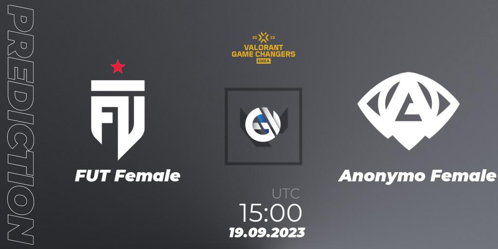 FUT Female vs Anonymo Female: Match Prediction. 19.09.2023 at 15:00, VALORANT, VCT 2023: Game Changers EMEA Stage 3 - Group Stage