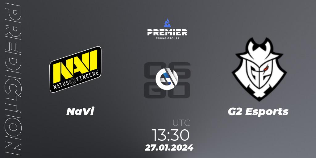 NaVi vs G2 Esports: Match Prediction. 27.01.24, CS2 (CS:GO), BLAST Premier: Spring Groups 2024