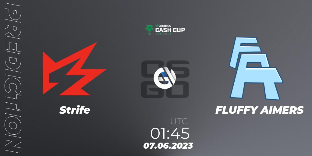 Strife vs FLUFFY AIMERS: Match Prediction. 07.06.2023 at 01:50, Counter-Strike (CS2), ESEA Cash Cup Circuit Season 1 Finals