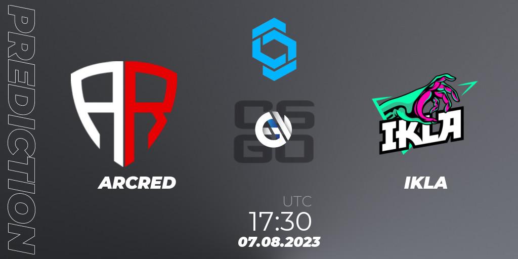 ARCRED vs IKLA: Match Prediction. 07.08.2023 at 17:30, Counter-Strike (CS2), CCT East Europe Series #1