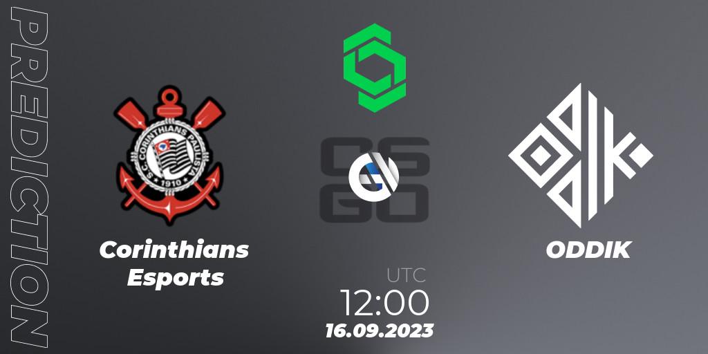 Corinthians Esports vs ODDIK: Match Prediction. 16.09.2023 at 12:00, Counter-Strike (CS2), CCT South America Series #11