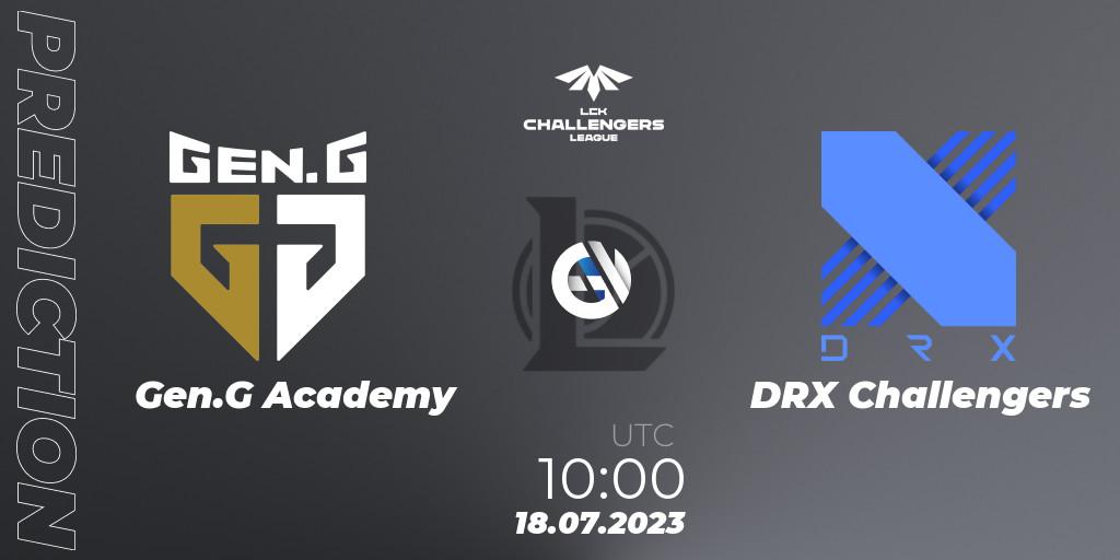 Gen.G Academy vs DRX Challengers: Match Prediction. 18.07.23, LoL, LCK Challengers League 2023 Summer - Group Stage