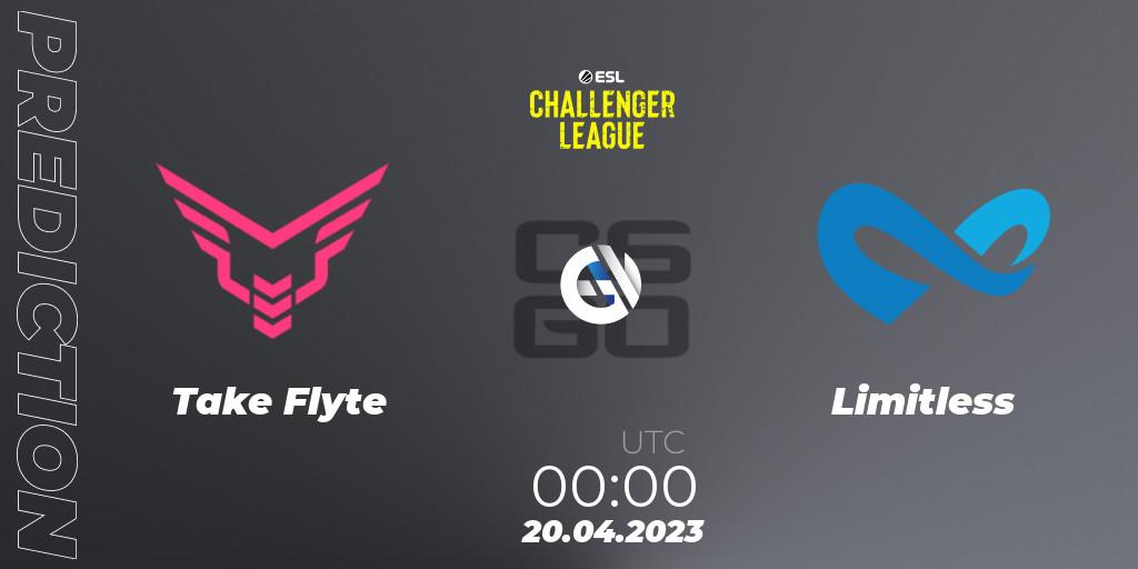 Take Flyte vs Limitless: Match Prediction. 20.04.2023 at 00:00, Counter-Strike (CS2), ESL Challenger League Season 45: North America